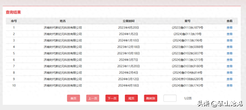 济南时代新纪元科技有限公司今年前四个月达九条被执行信息，被执行金额1600多万元