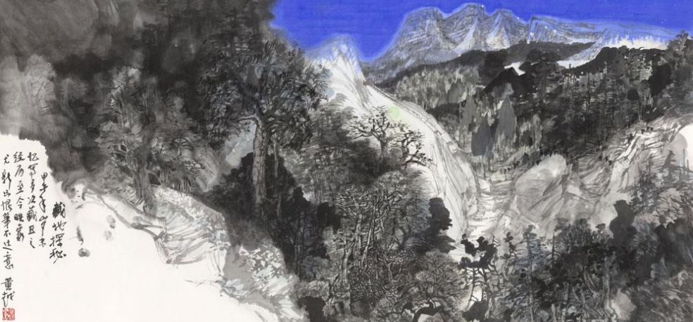 黄越山水画丨把心绪溢洒于画作之上，直至“天人合一”