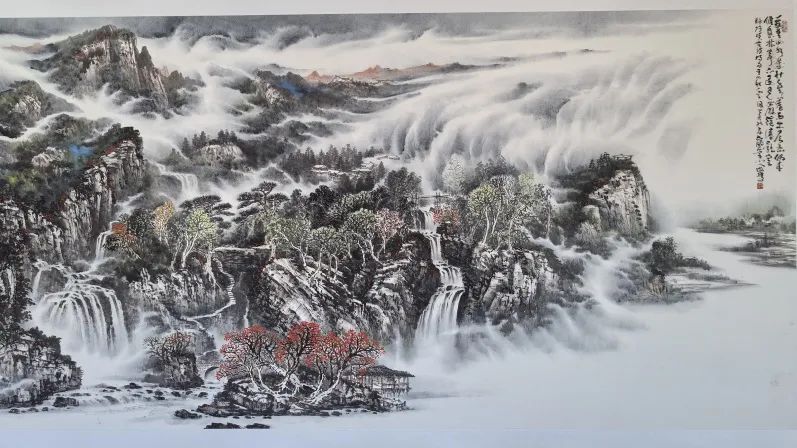 “黄山是我师——程海鹰山水画展”在威海隆重开幕，展览将持续至5月22日