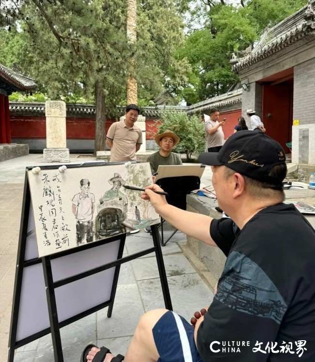 董浩戒台寺写生丨朱墙绿瓦丁香满院，千年古刹寻踪禅意