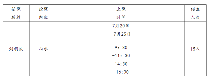 7月20日在山师大开课！刘明波山水画高级研修班招生开启