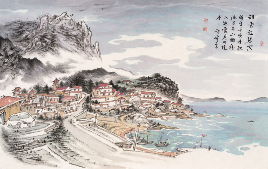 笔墨行云流水，柔中带刚，展开属于自己的山海画境——李延智青岛写生佳作赏析