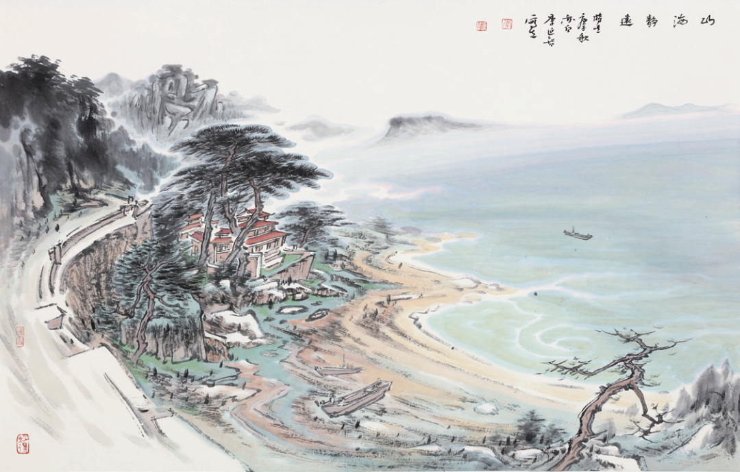 笔墨行云流水，柔中带刚，展开属于自己的山海画境——李延智青岛写生佳作赏析