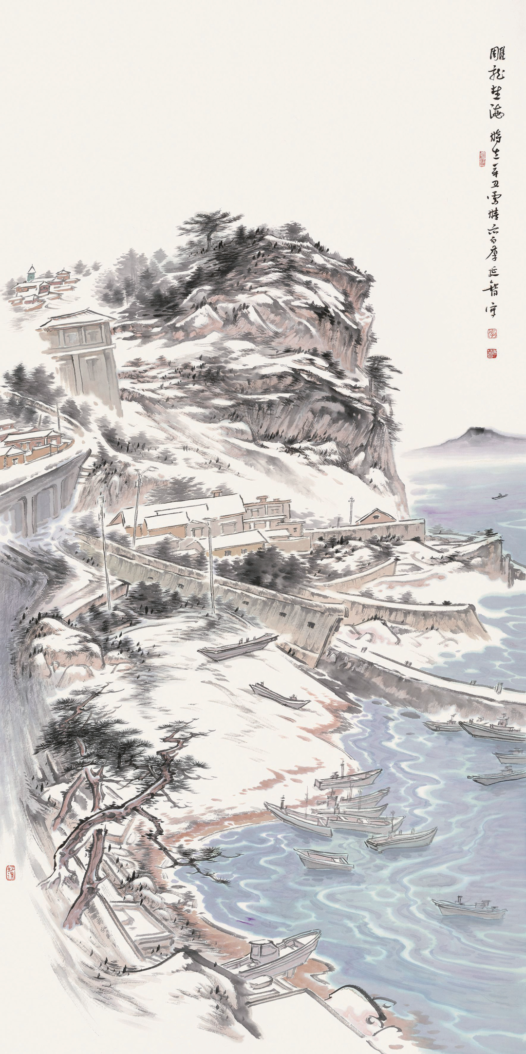 笔墨行云流水，柔中带刚，展开属于自己的山海画境——李延智青岛写生佳作赏析