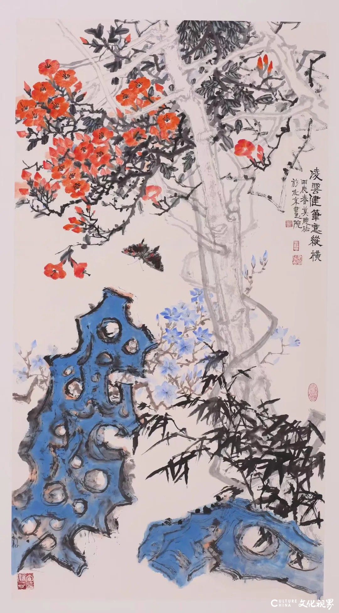 莫晓松花鸟画丨于笔墨古雅中见天地之苍茫，在明丽设色间咏意蕴之悠远