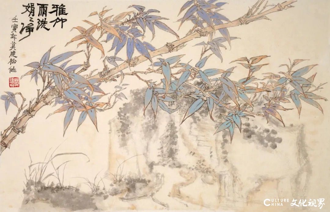 莫晓松花鸟画丨于笔墨古雅中见天地之苍茫，在明丽设色间咏意蕴之悠远