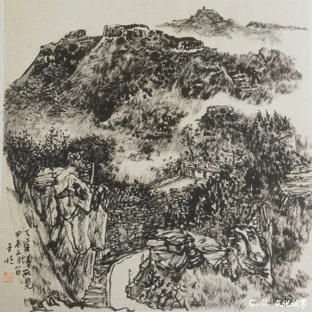 在与自然的对话中用画笔探索——王界山师生写生沂蒙山区