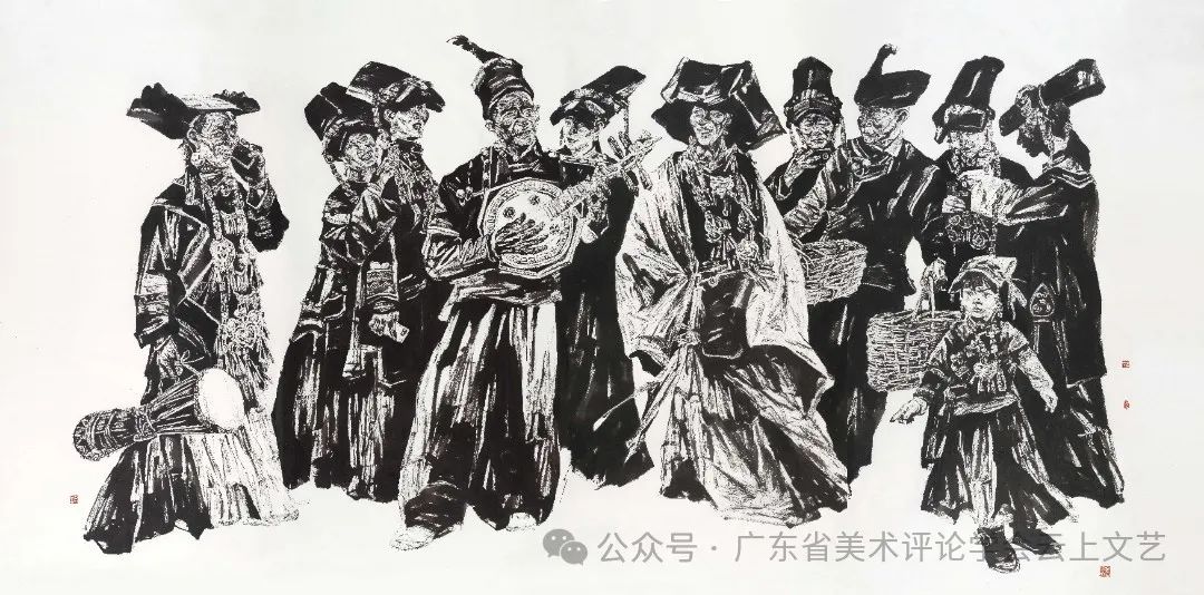 殷会利焦墨人物画 | 凝重灵动，追求极致