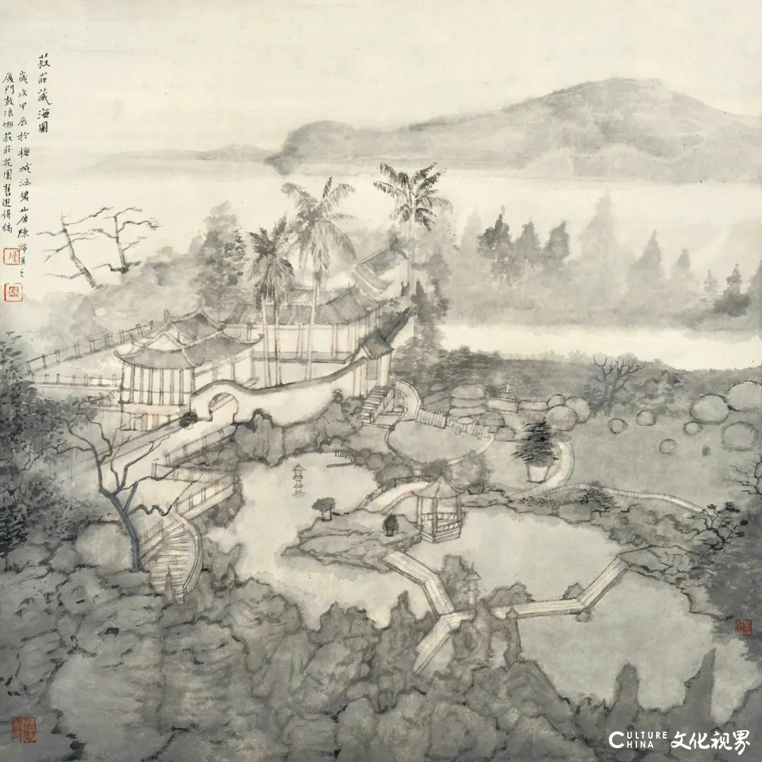 【第十四届全国美展】陈端《藏海补山——鼓浪屿菽庄花园》丨厚重饱满的色调和肌理，明快优雅的诗意情调