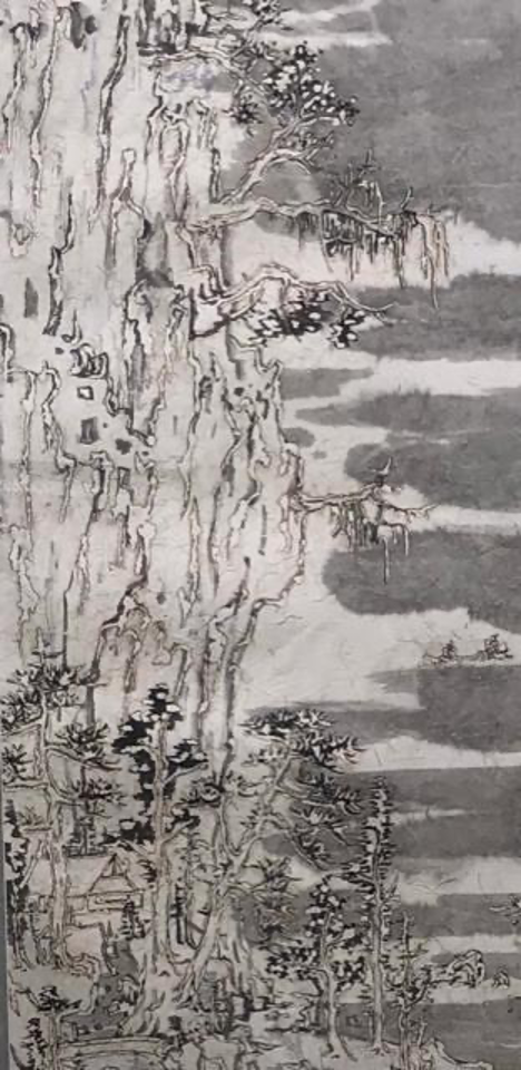 王天德·熏香水墨画丨整体未失“点线面”，为中国山水画的墨芳带来审美的熏修异香