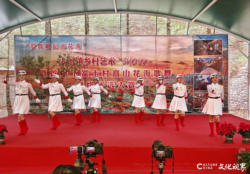 淄博淄川区幸福乐坊艺术团到峨庄观看乡土影展