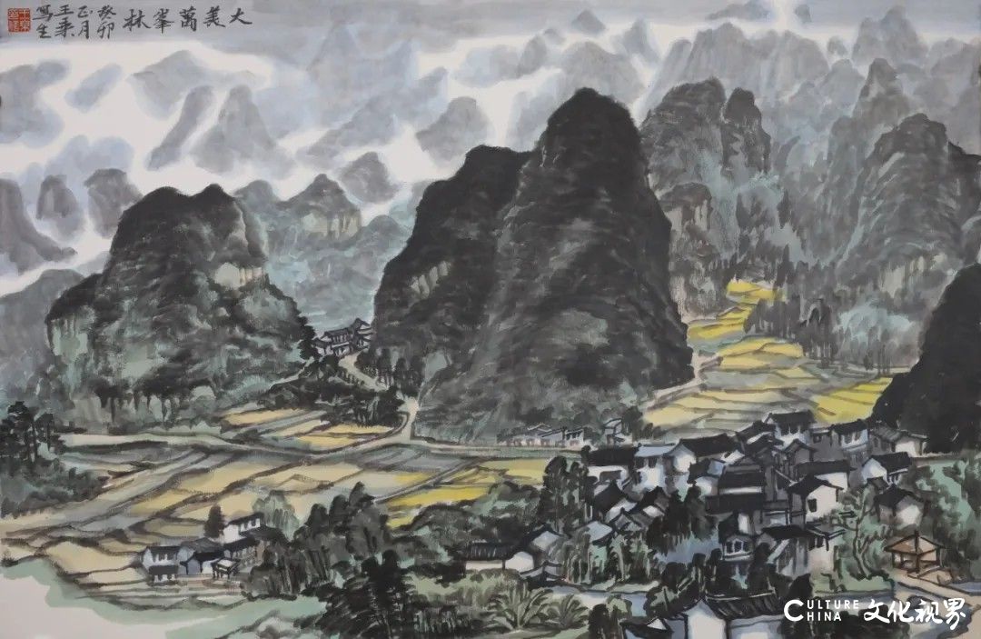 王乘写生黔西南丨青山如黛水如练，一川烟雨入画来