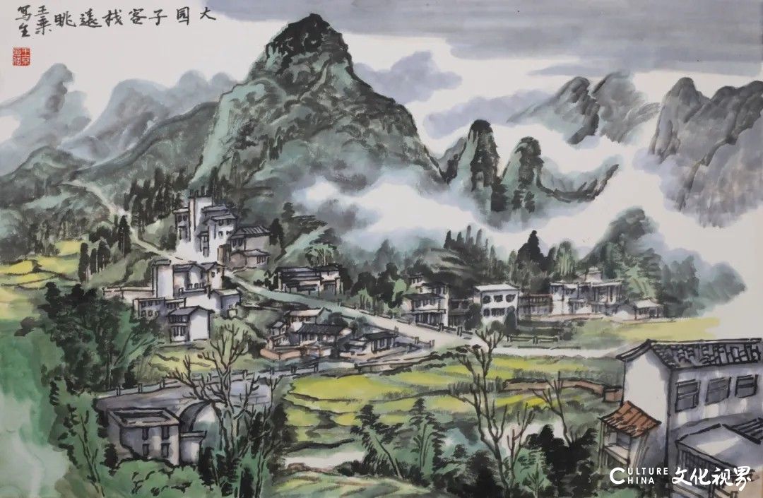 王乘写生黔西南丨青山如黛水如练，一川烟雨入画来