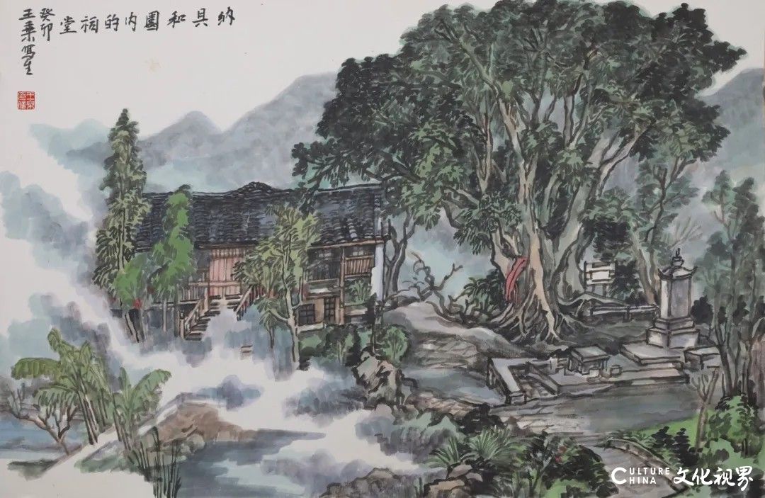 王乘写生黔西南丨青山如黛水如练，一川烟雨入画来