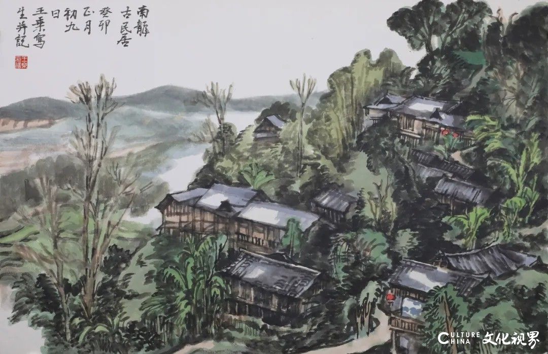 王乘写生黔西南丨青山如黛水如练，一川烟雨入画来