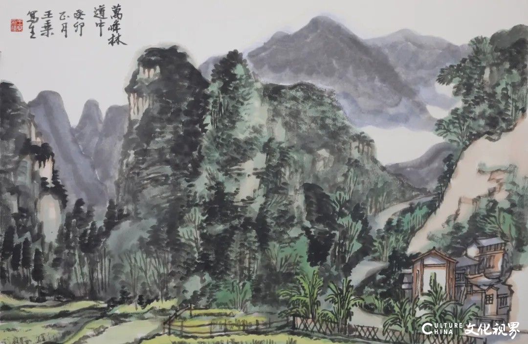 王乘写生黔西南丨青山如黛水如练，一川烟雨入画来