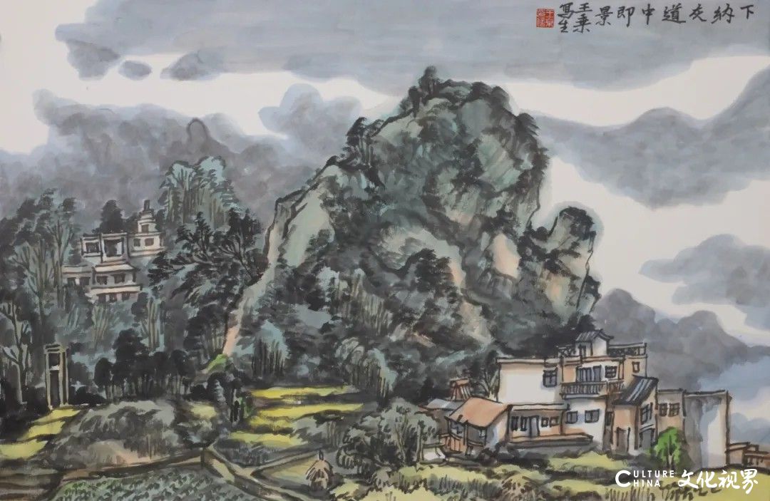 王乘写生黔西南丨青山如黛水如练，一川烟雨入画来