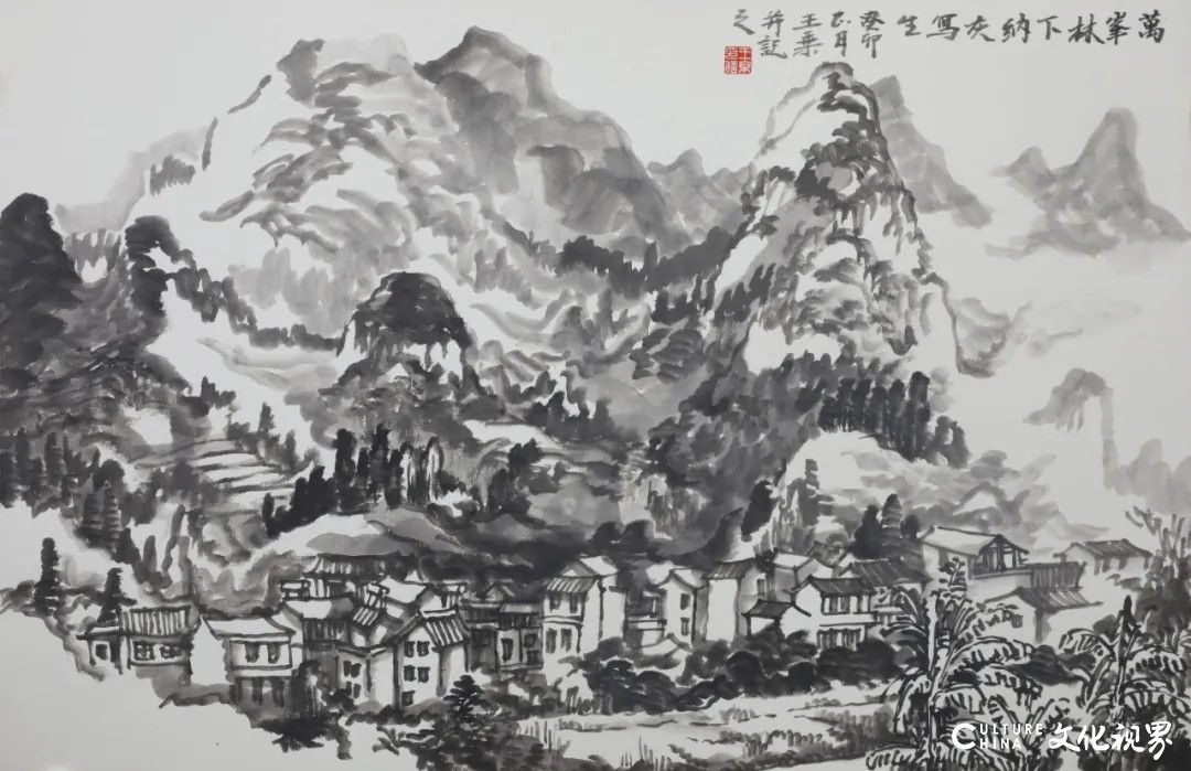 王乘写生黔西南丨青山如黛水如练，一川烟雨入画来