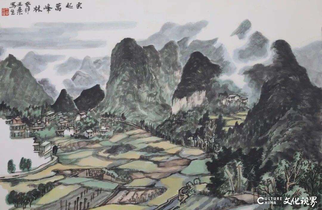 王乘写生黔西南丨青山如黛水如练，一川烟雨入画来