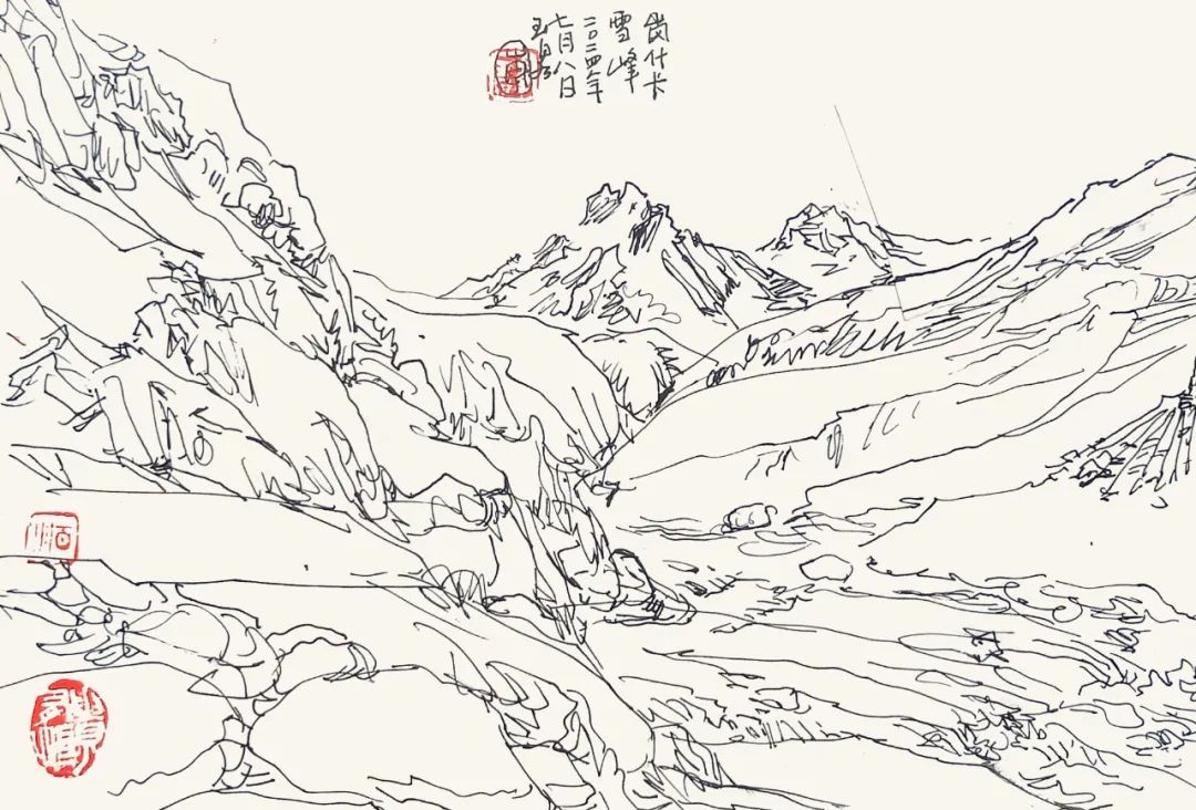 李玉泉：壮阔河山尽铺陈 疏密浓淡总相宜 | “情寄海北——青海海北行采风写生作品展”