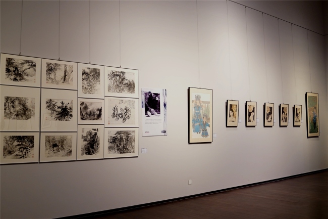 “蔚然拾色——鲁浙艺术家中国画交流展”昨日在济南盛大开幕