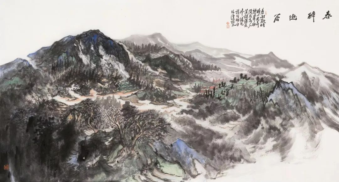 “向云端——张健 孟祥燕艺术创作联展”昨日在济南开展，展期至8月3日