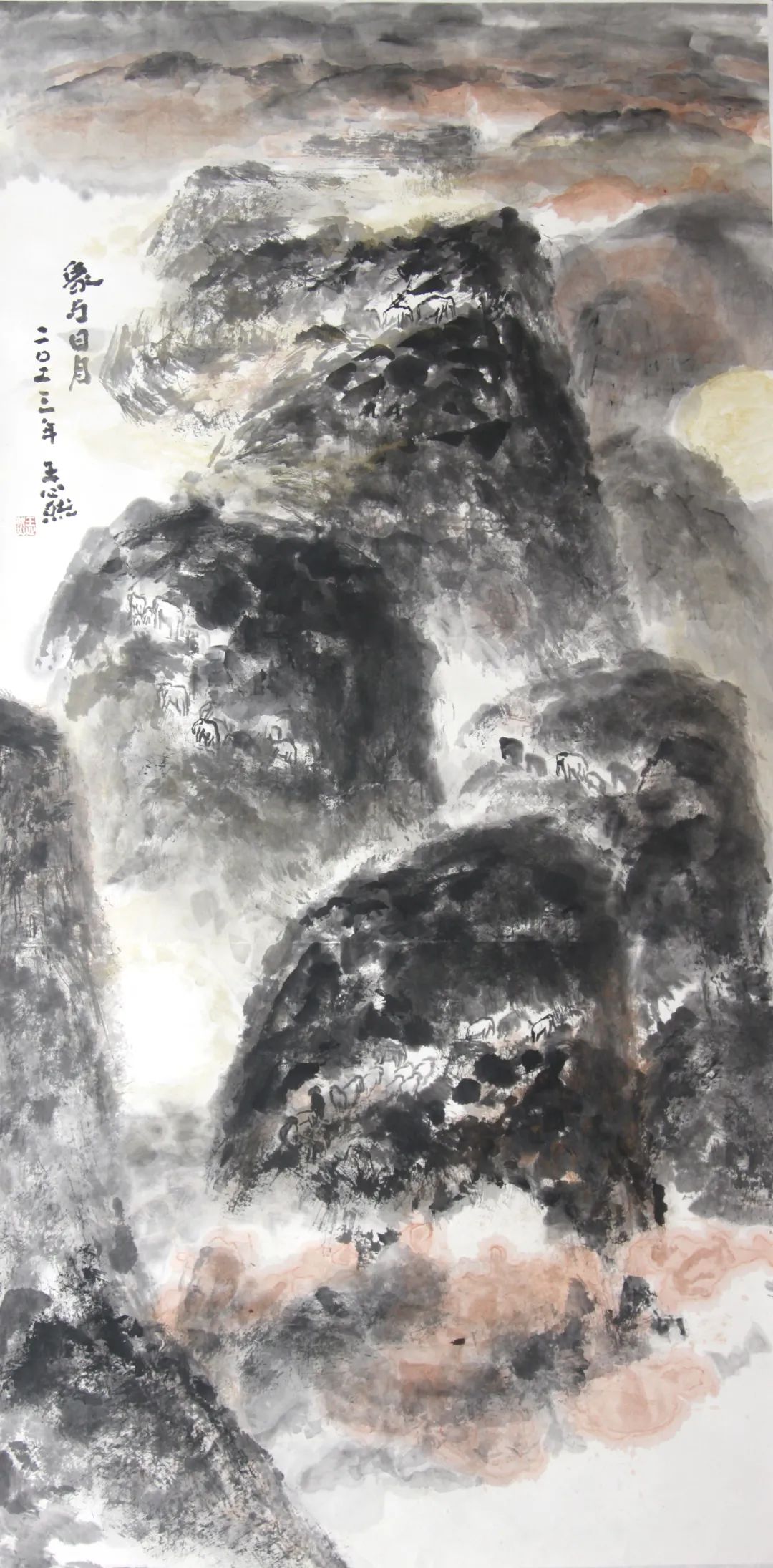 “潜力水墨——中国当代青年画家邀请展”在天津开幕，贾广健到场参观