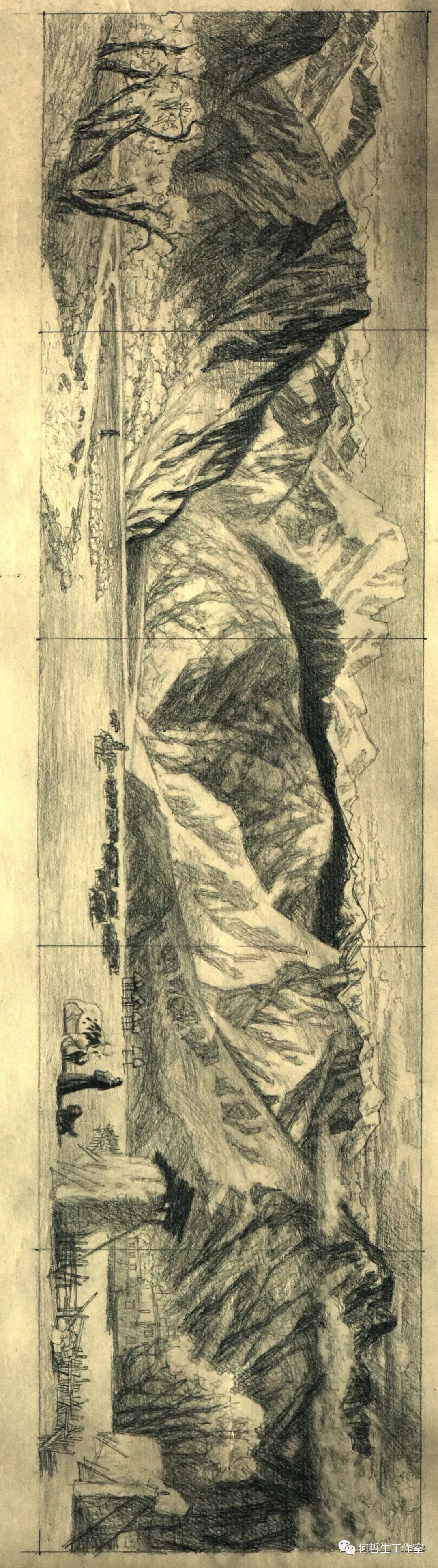 何哲生《天·地·人赋》丨在100平方米的画布上融入个人情感，呈现心中自然