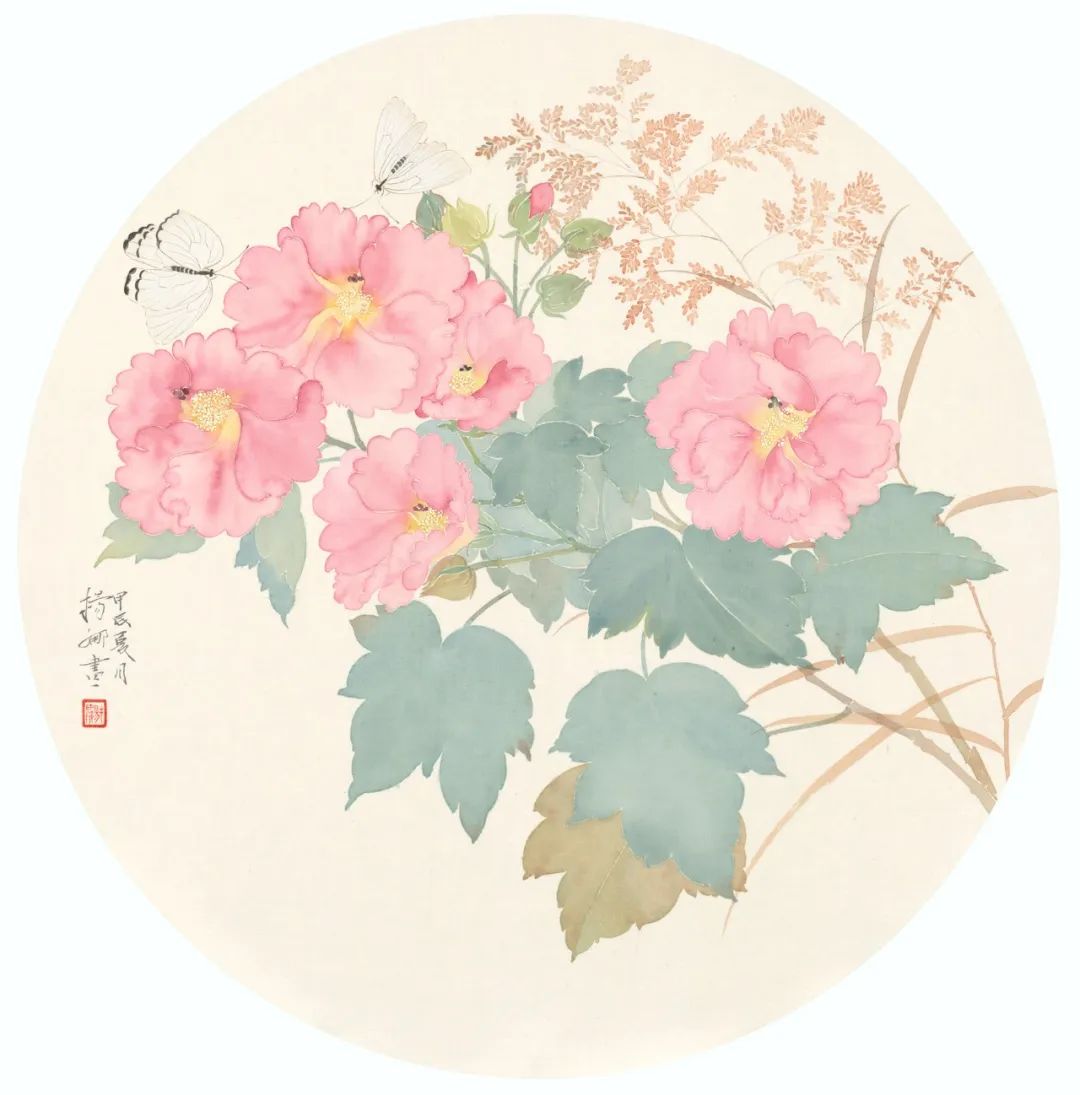 杨娜·花鸟画丨润色花开，浅淡沉着之间自然的流淌出清新和优雅