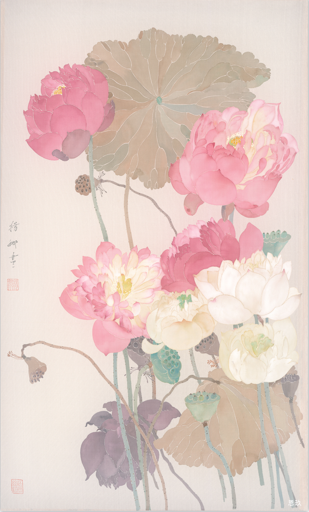 杨娜·花鸟画丨润色花开，浅淡沉着之间自然的流淌出清新和优雅