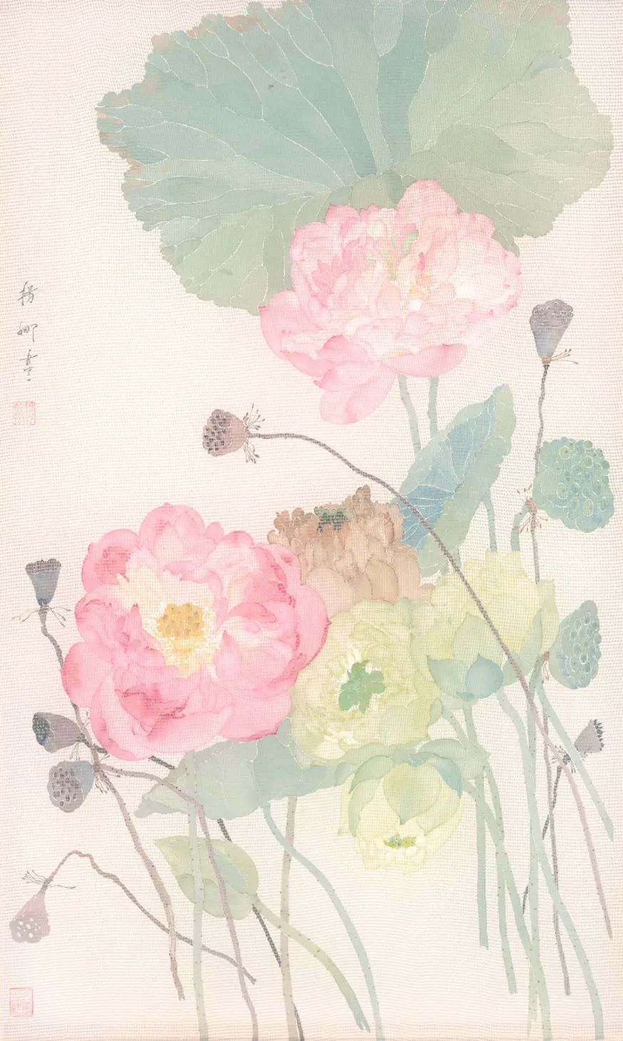 杨娜·花鸟画丨润色花开，浅淡沉着之间自然的流淌出清新和优雅