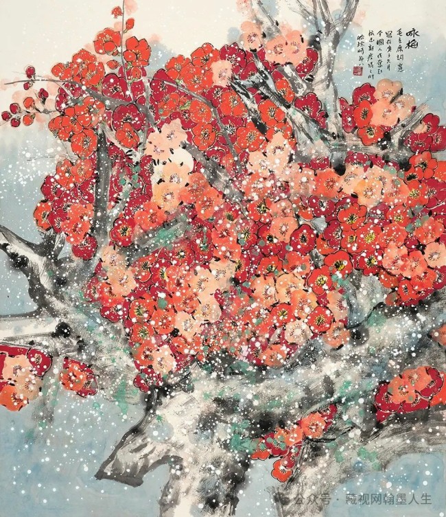 郭怡孮·花鸟画⑩丨绛帐春风，桃李成蹊