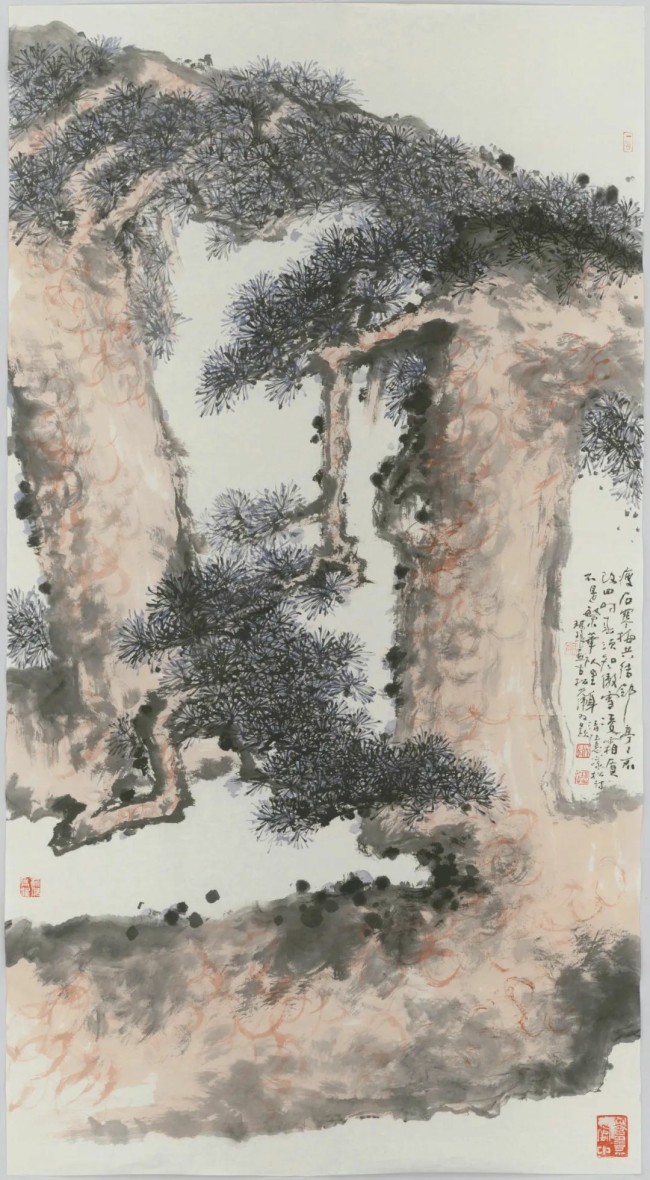 “咬定青山——沈光伟·郭琳琅师生作品展”在济南市美术馆（济南画院）开幕，展期至9月4日