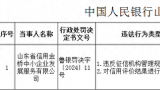 因违反征信机构管理规定，山东信用金桥中小企业发展服务有限公司被罚