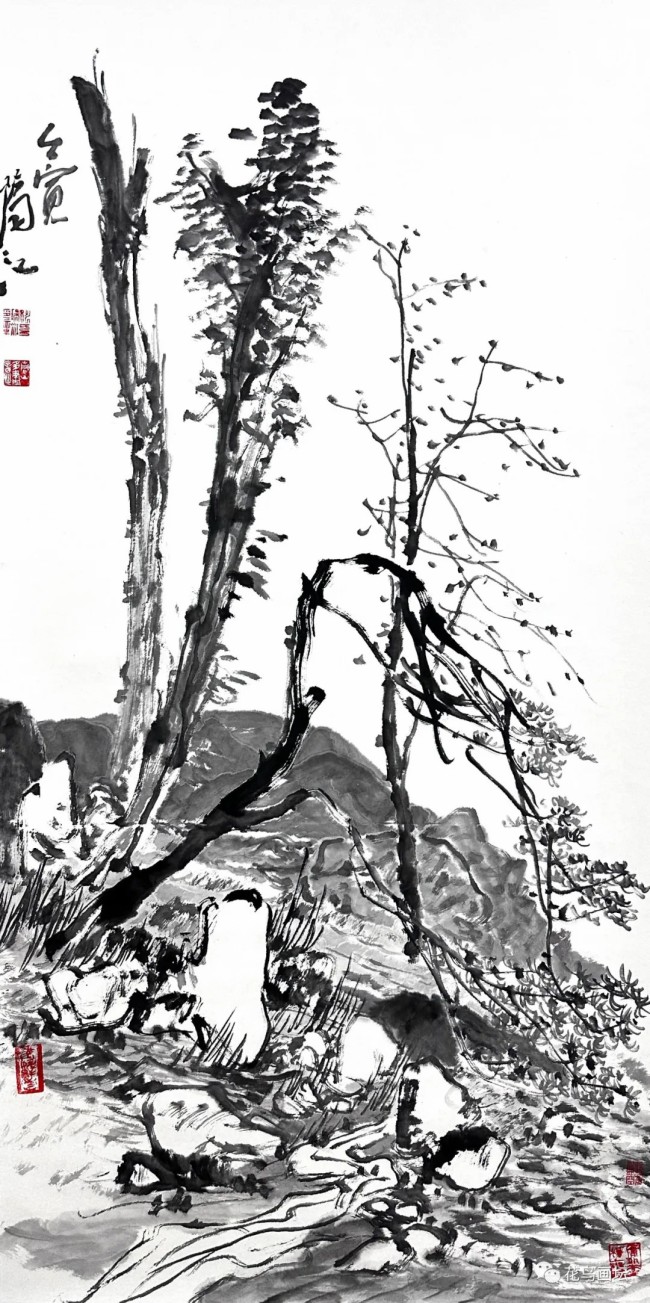 姚瑞江·水墨山水画丨坚持物象之原、追求流变之新，展现北方山野大地的生命力