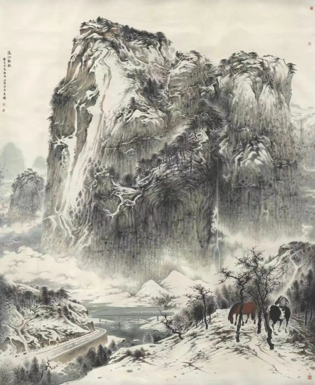 李延智·山水画丨将自然山水转为笔墨之韵，以书法用笔运思画幅之神