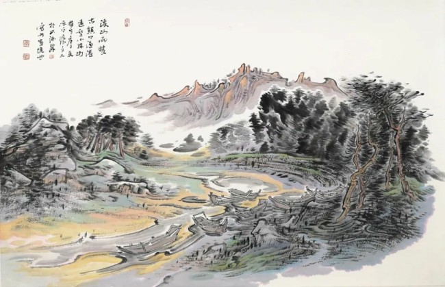 李延智·山水画丨将自然山水转为笔墨之韵，以书法用笔运思画幅之神