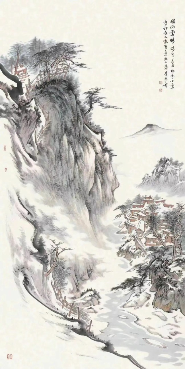 李延智·山水画丨将自然山水转为笔墨之韵，以书法用笔运思画幅之神