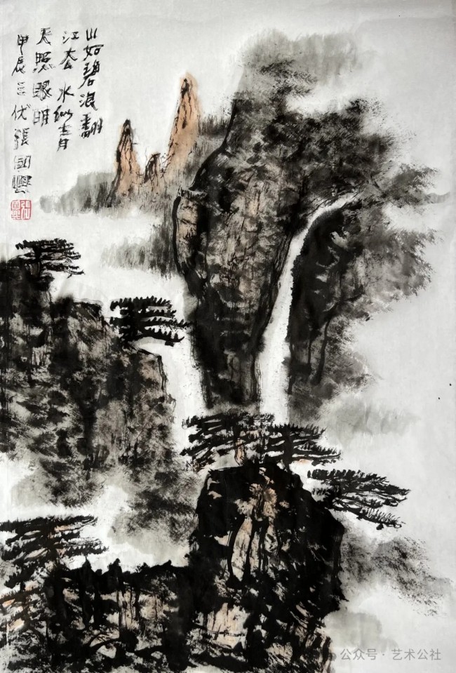 把现实中的山水画成自己心中的山水，张国兴应邀参展“与大家同行·中国书画名家作品云展”