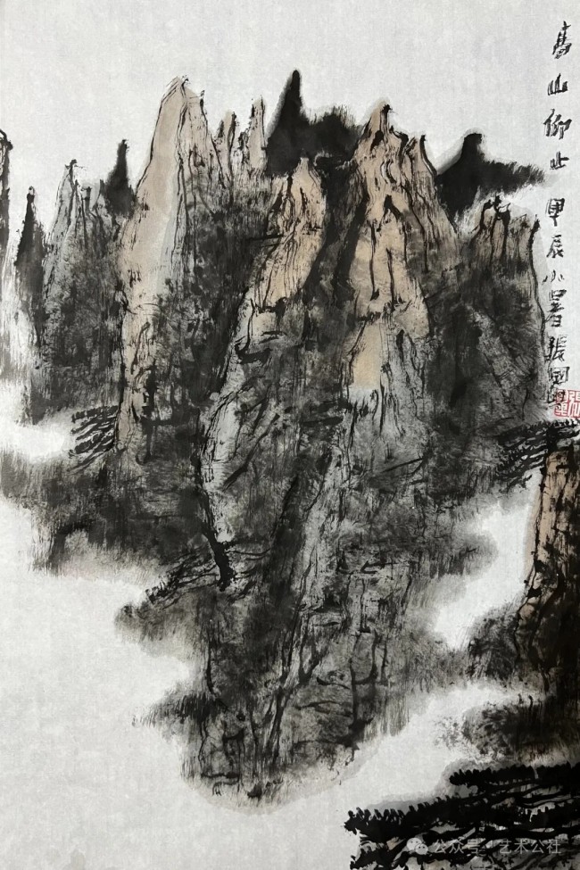 把现实中的山水画成自己心中的山水，张国兴应邀参展“与大家同行·中国书画名家作品云展”