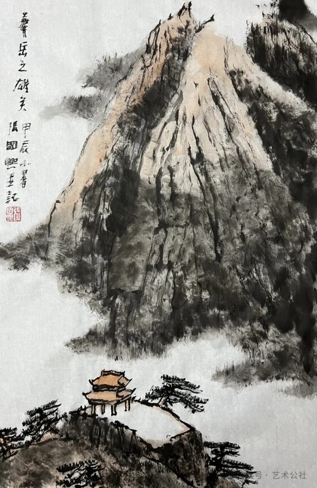 把现实中的山水画成自己心中的山水，张国兴应邀参展“与大家同行·中国书画名家作品云展”