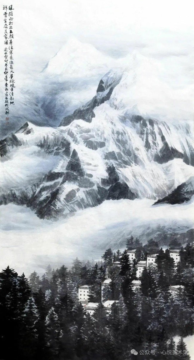 李兵画雪山 | 以诗意化和意象化的景致，抒写充满自由与活力的胸中丘壑