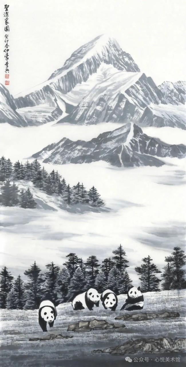 李兵画雪山 | 以诗意化和意象化的景致，抒写充满自由与活力的胸中丘壑