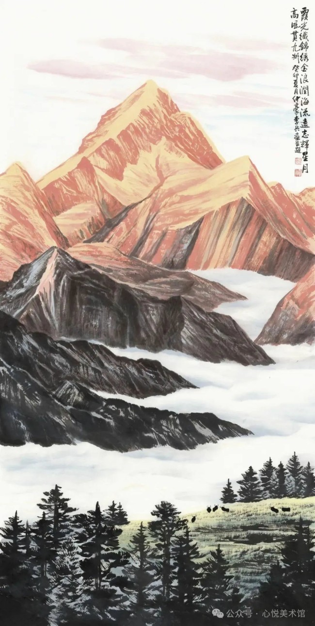 李兵画雪山 | 以诗意化和意象化的景致，抒写充满自由与活力的胸中丘壑