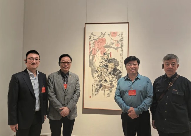 “庆祝人民政协成立75周年书画展”在中国美术馆隆重开幕，民革中央画院院长孔维克应邀出席