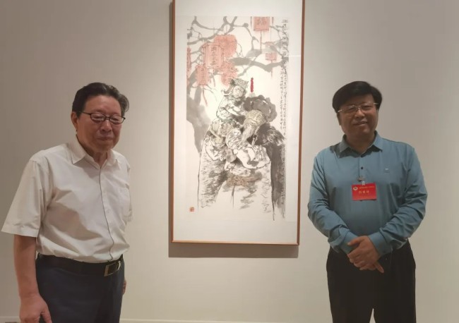 “庆祝人民政协成立75周年书画展”在中国美术馆隆重开幕，民革中央画院院长孔维克应邀出席