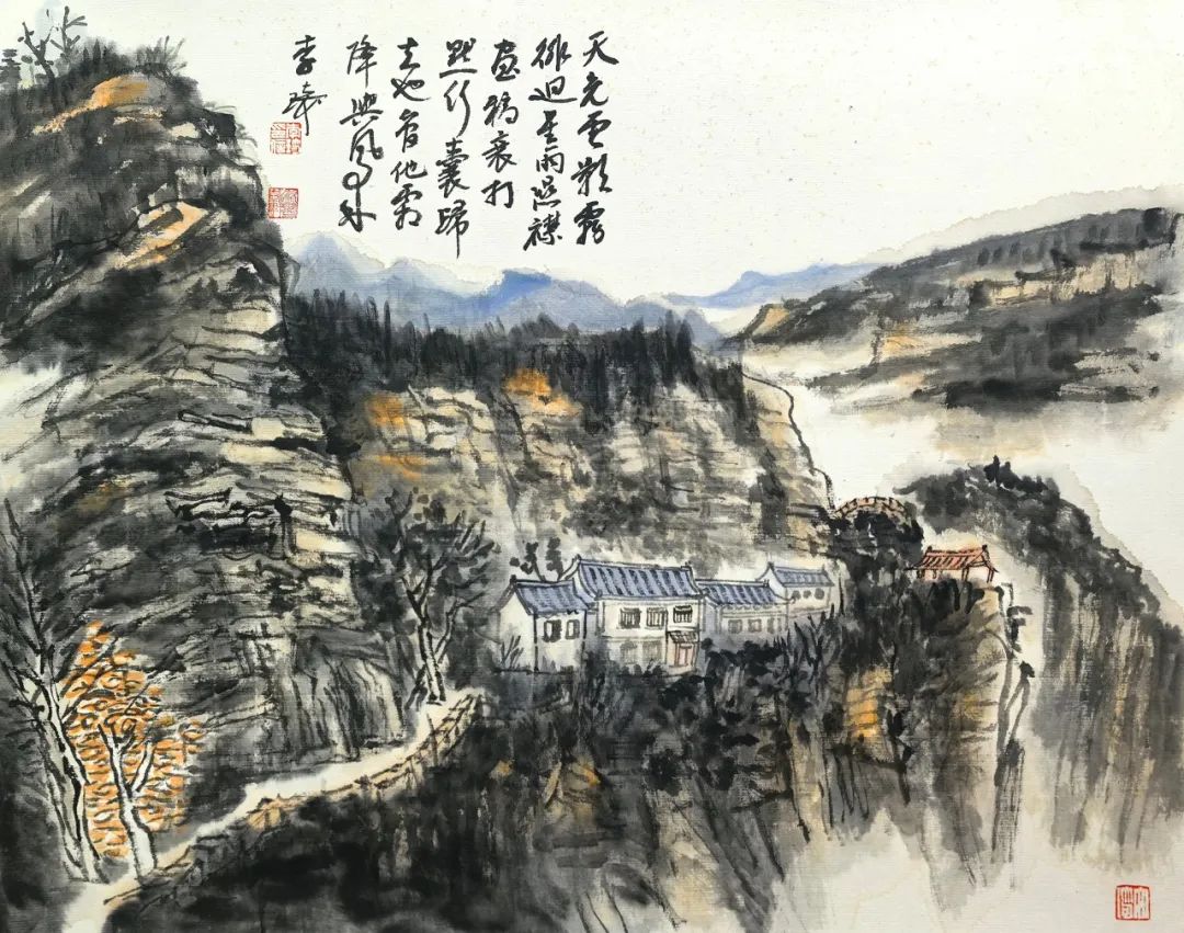 情系燕赵 笔墨抒怀——中国画名家井陉写生丨李琦：初赏井陉景物好，笔底墨花染画墙