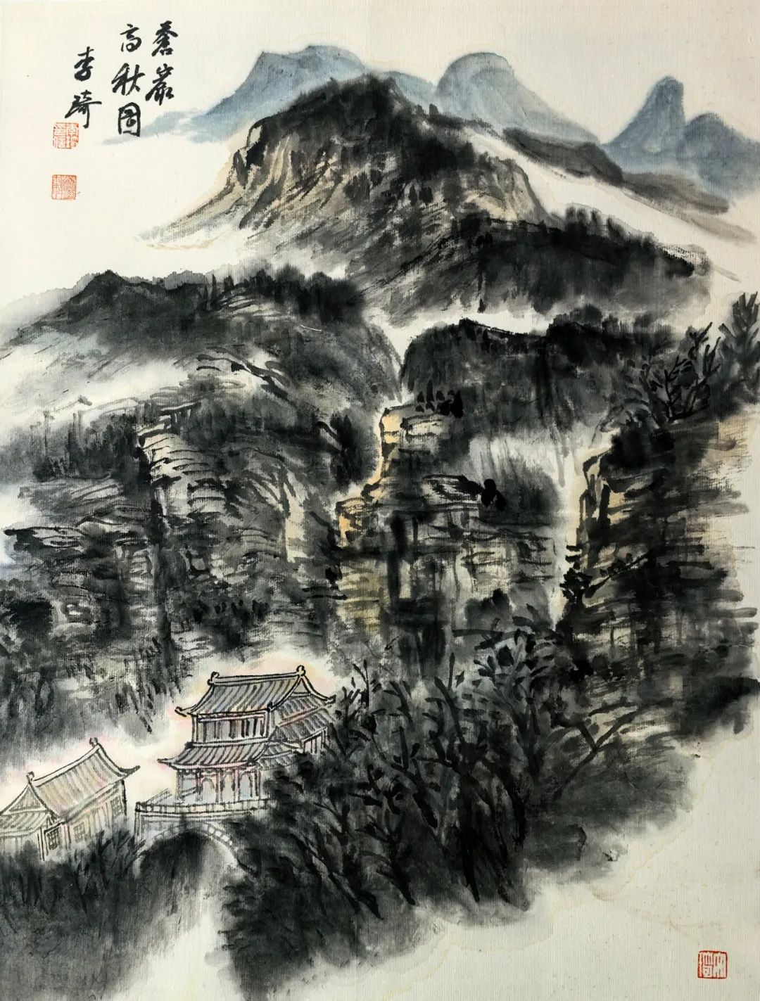 情系燕赵 笔墨抒怀——中国画名家井陉写生丨李琦：初赏井陉景物好，笔底墨花染画墙