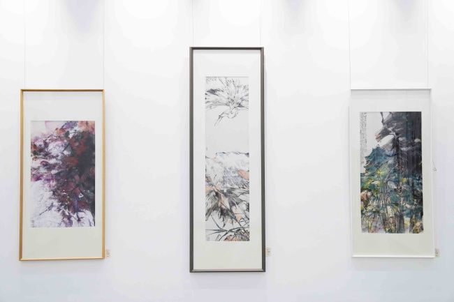 “忽然十年——容社十周年中国画作品展”昨日在山东财经大学海岱美术馆开幕