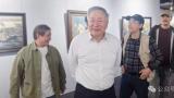 中国美术家协会河山画会会长李庚一行参现“孔奇绘画艺术陈列展”